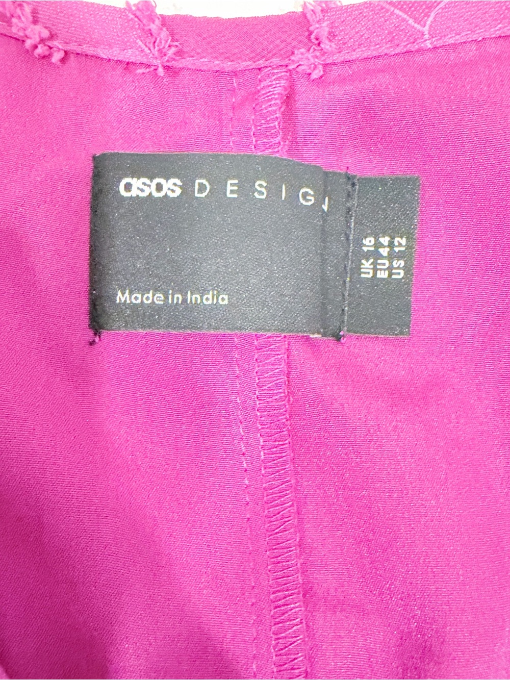 ASOS Fuchsia Textured Button-Front Dress - Picture 10 of 11